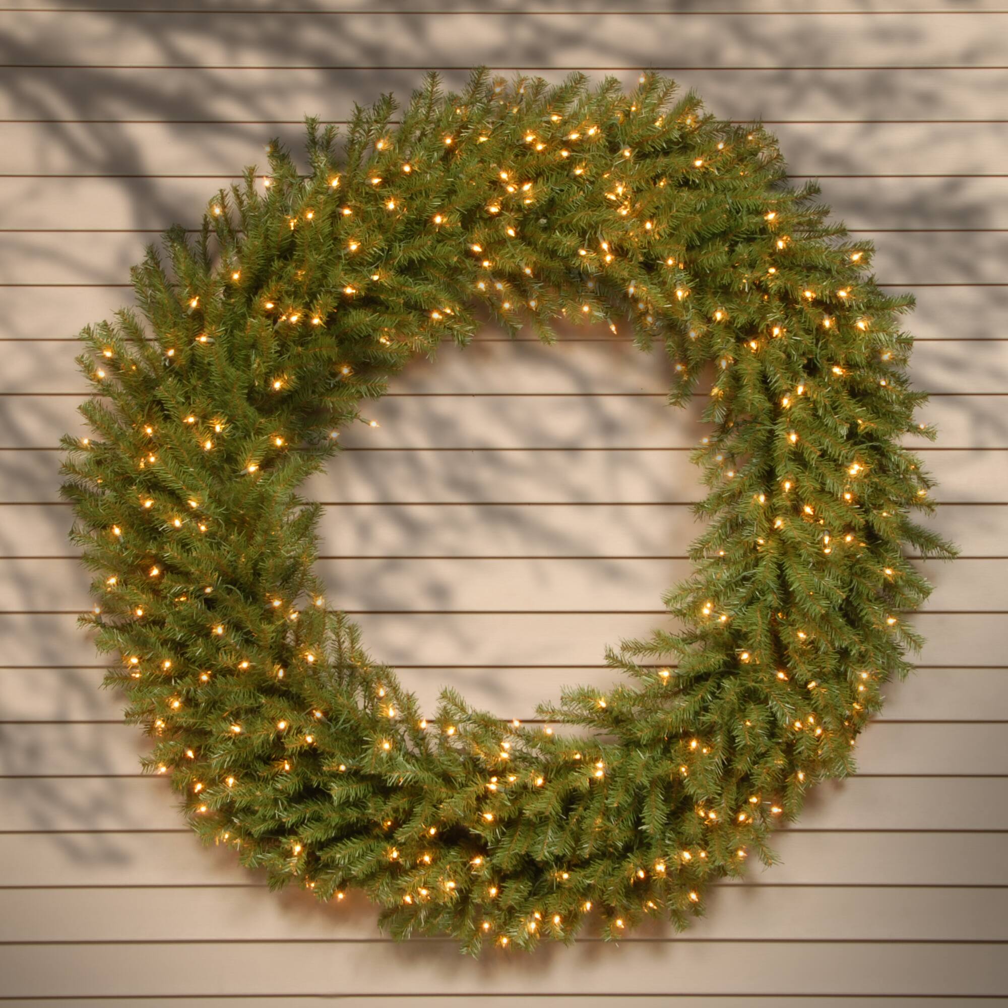 60" Clear Lights Norwood Fir Wreath